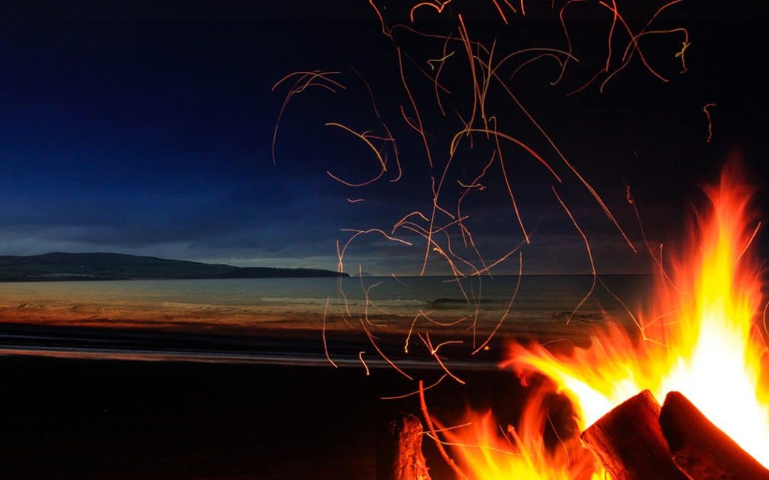 Burns on the beach