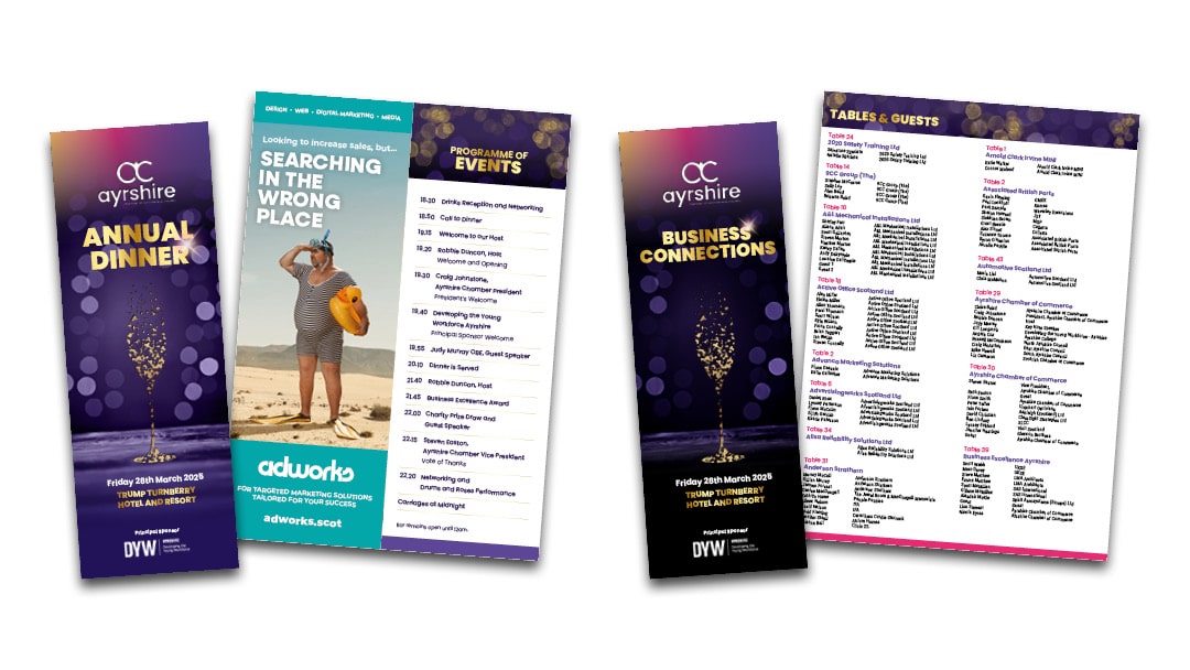 Dinner programme Ayrshire Chamber Spring Magazine