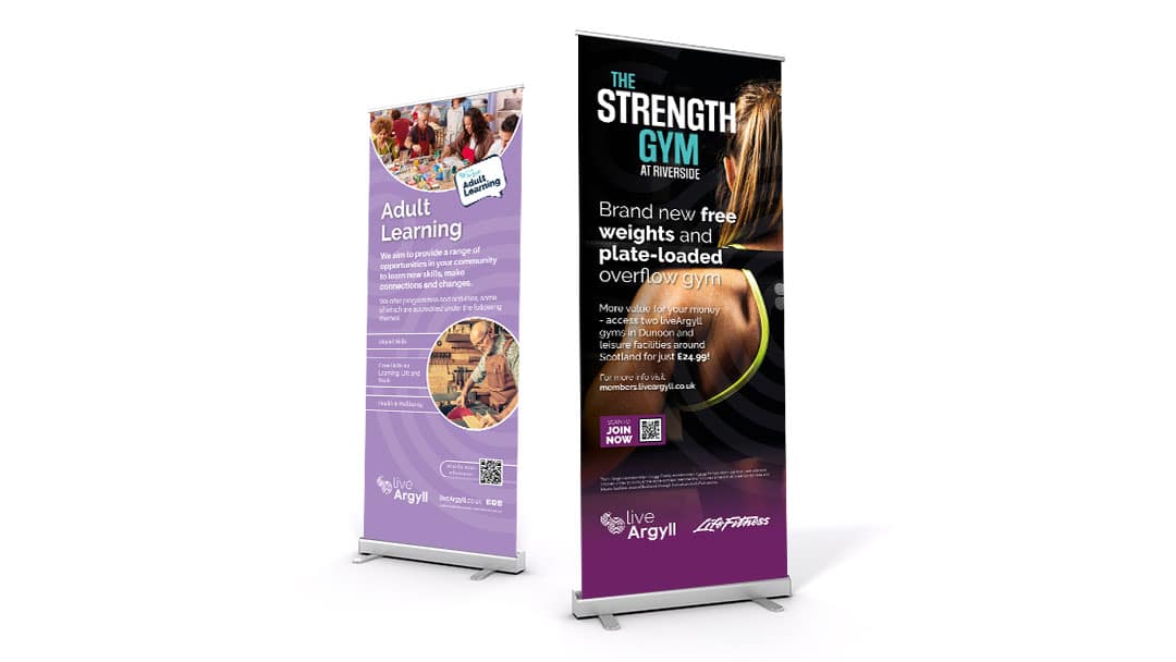 Live Argyll roller banners