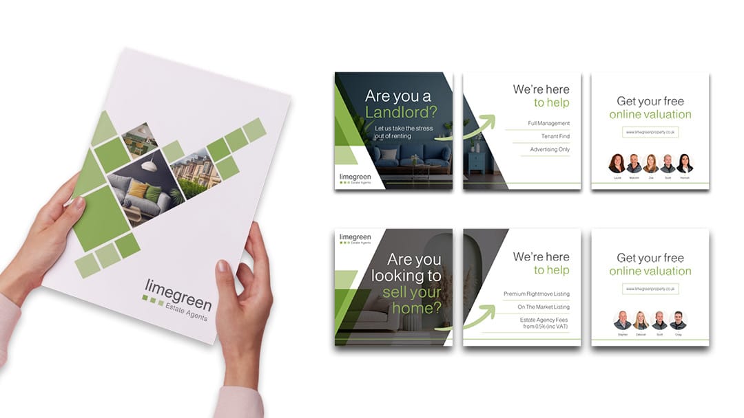 Limegreen folder and socials QCVC Social Campaign